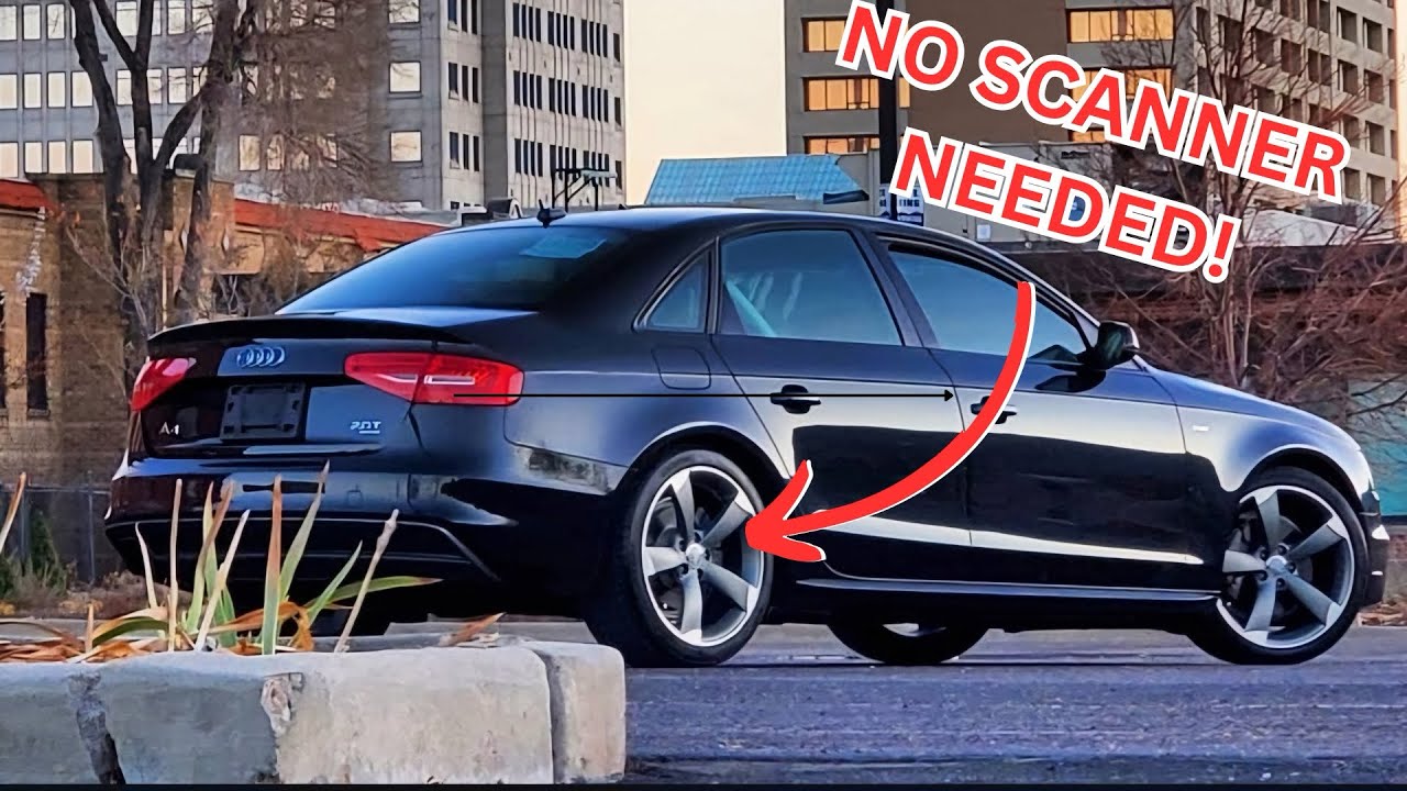Audi B8 and B8.5 brake pad replacement, No need for a scanner tool to retract the E-brake.