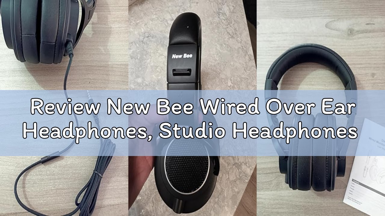 Review New Bee Wired Over Ear Headphones, Studio Headphones with 50mm Drivers and 6.35mm & 3.5mm Jac