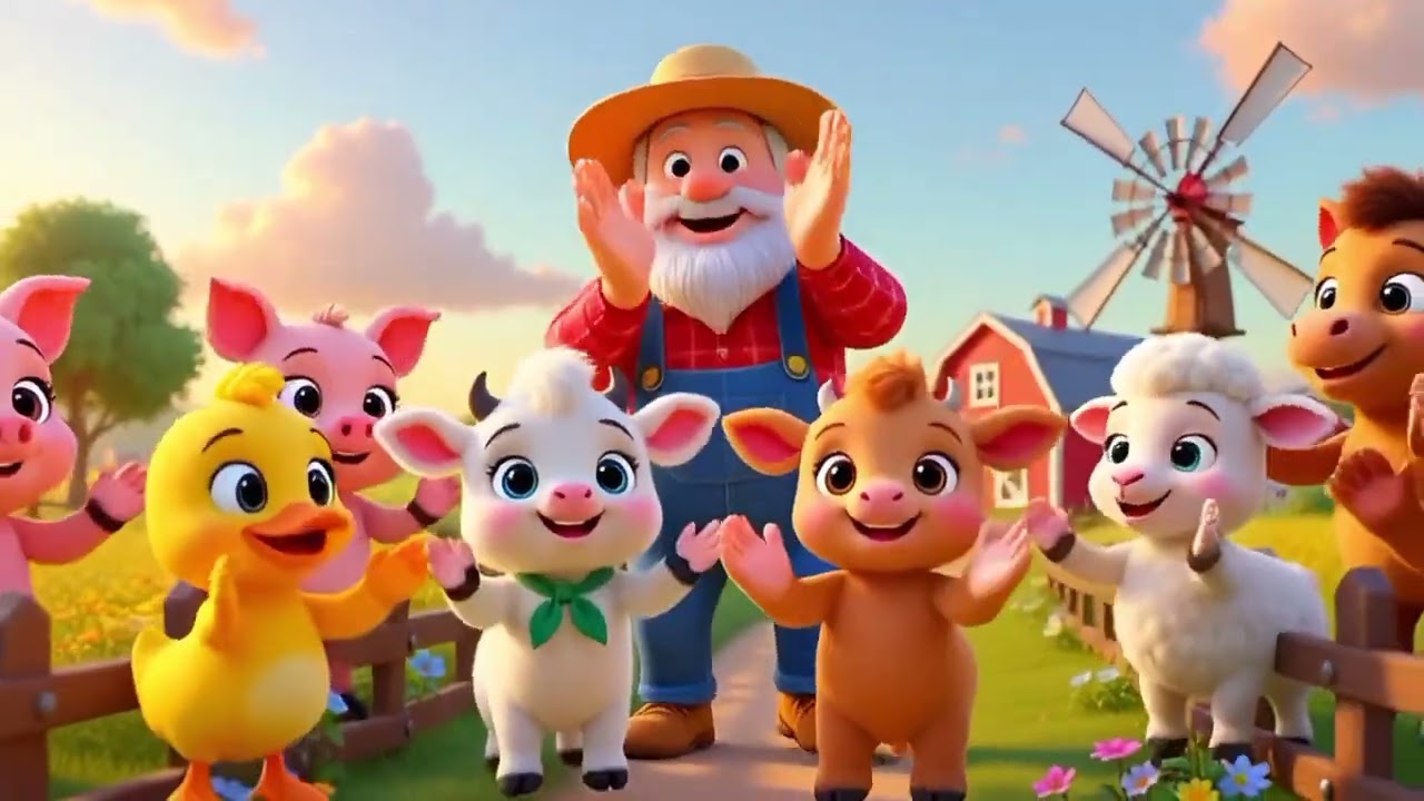 Old MacDonald Had a Farm 🐄🎶 | Farm Animals Song for Kids | Nursery Rhymes