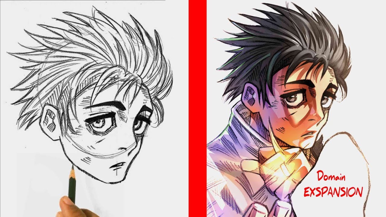 How To Draw YUTA DOMAIN EXSPANSION vs RYU vs URO - Jujutsu Kaisen S3 
