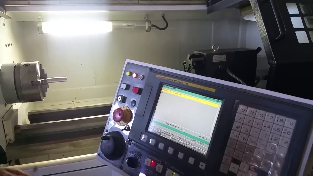 fijación del cero pieza en torno cnc fanuc oi mate