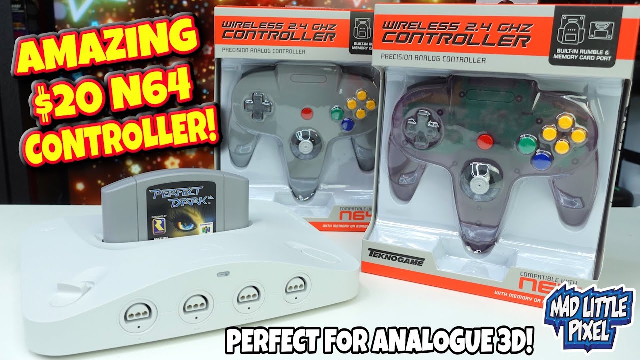 Этот беспроводной контроллер для N64 за 20 долларов меня ПОТРЯС! Идеально подходит для аналоговог...