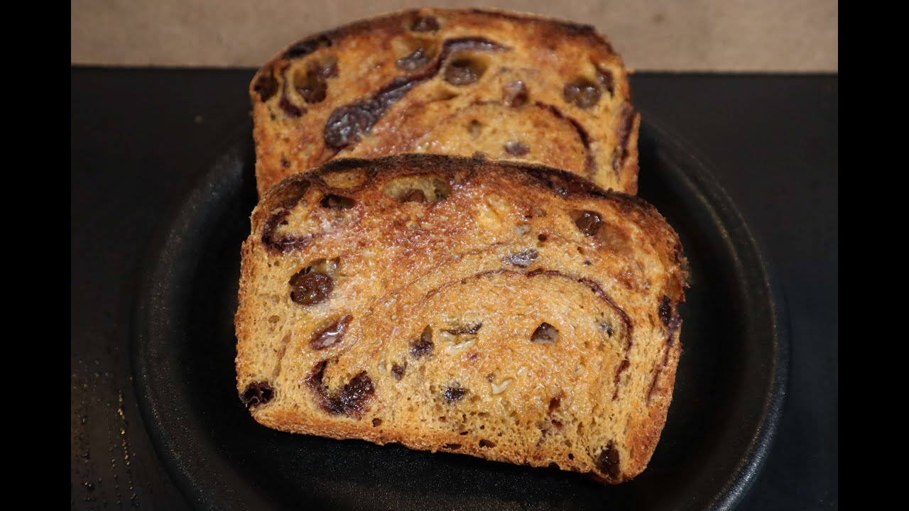 Sourdough 100% Whole Wheat Cinnamon Raisin Bread