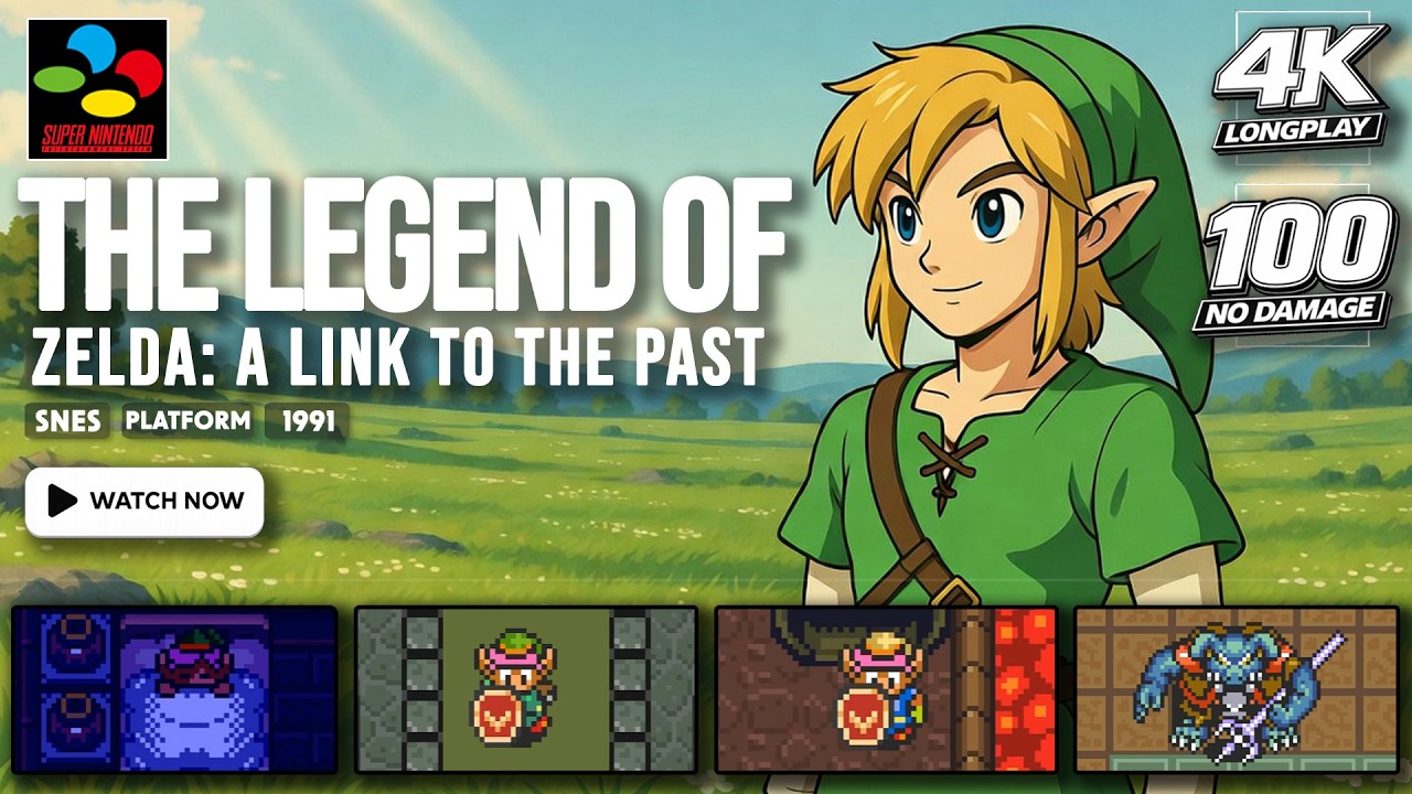 [100% & NO DAMAGE] The Legend of Zelda: A Link to the Past | SNES LONGPLAY | FULL GAME | 4K