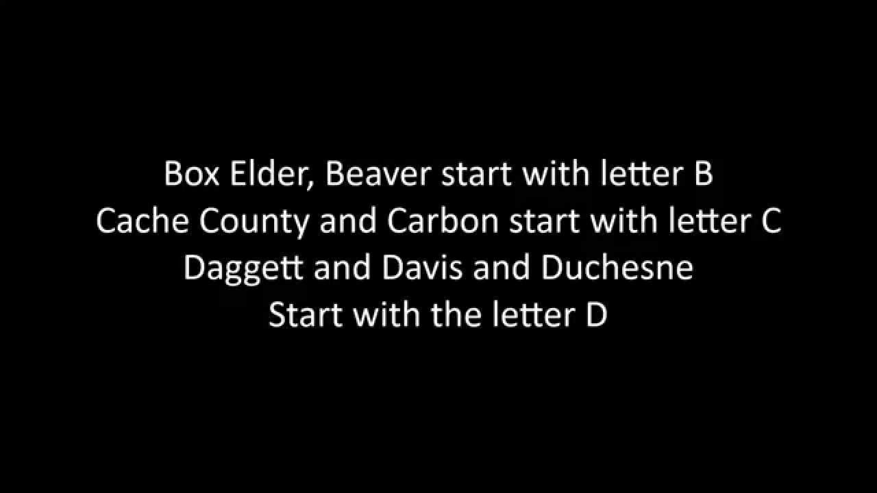 Utah Counties Lyrics