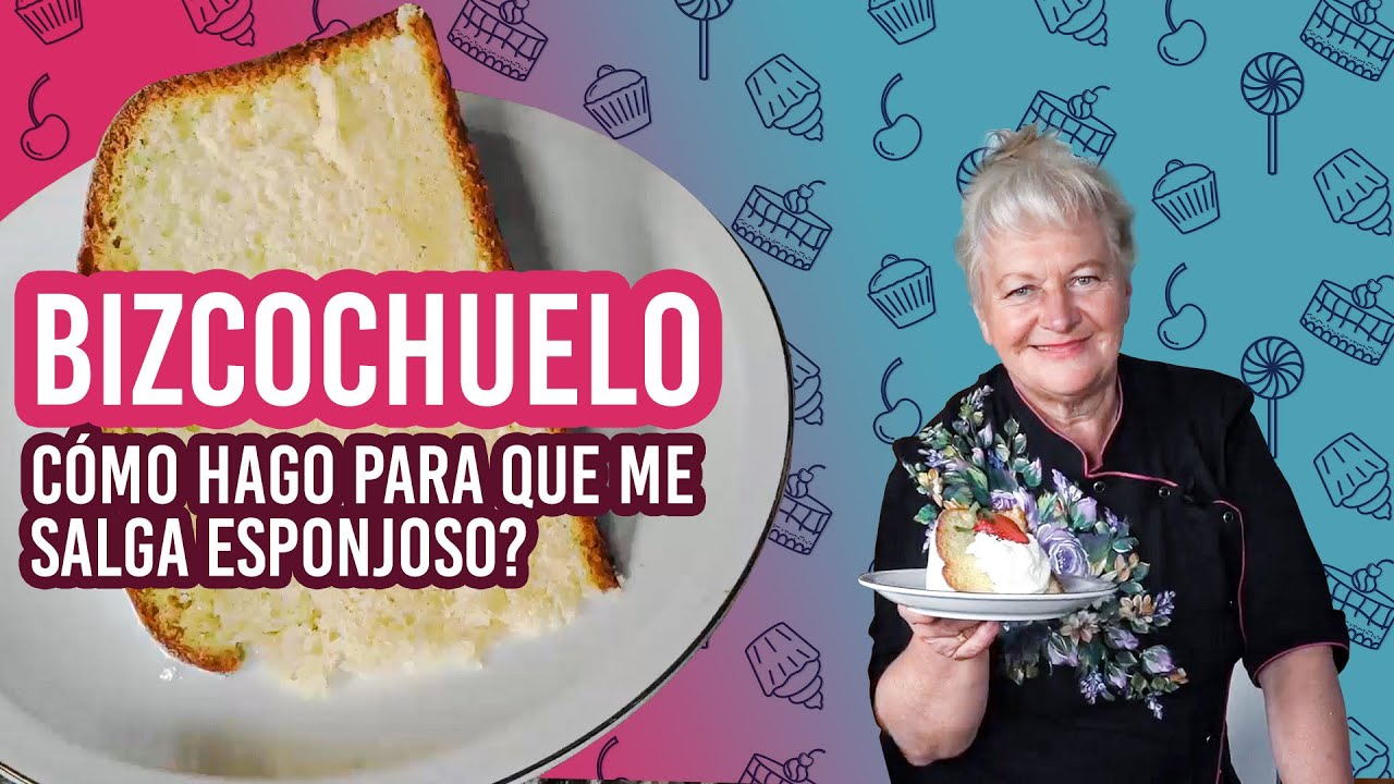 Bizcochuelo super esponjoso! utilizamos solo tres (3) ingredientes. Mirta Carabajal.