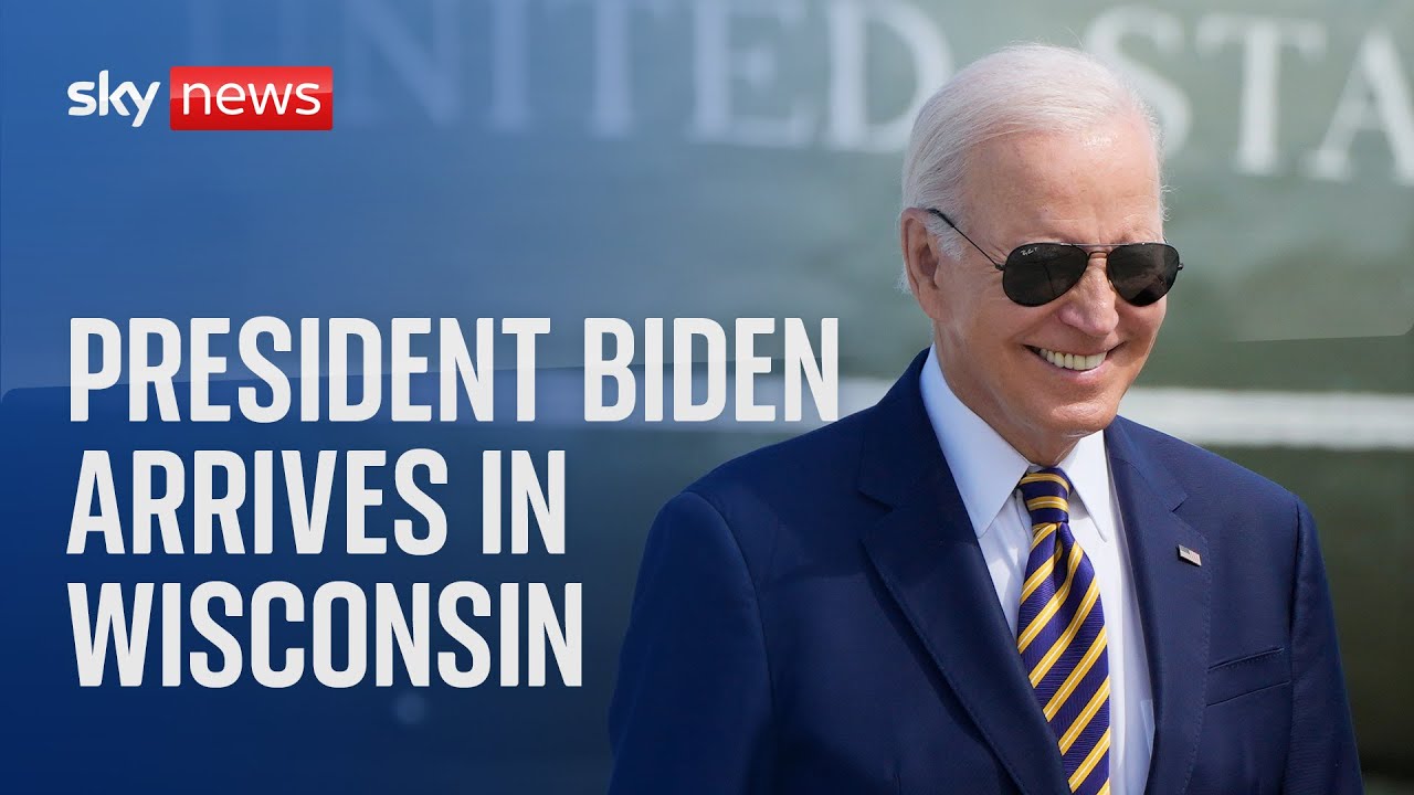 US President Biden arrives in Milwaukee ahead of green energy factory tour