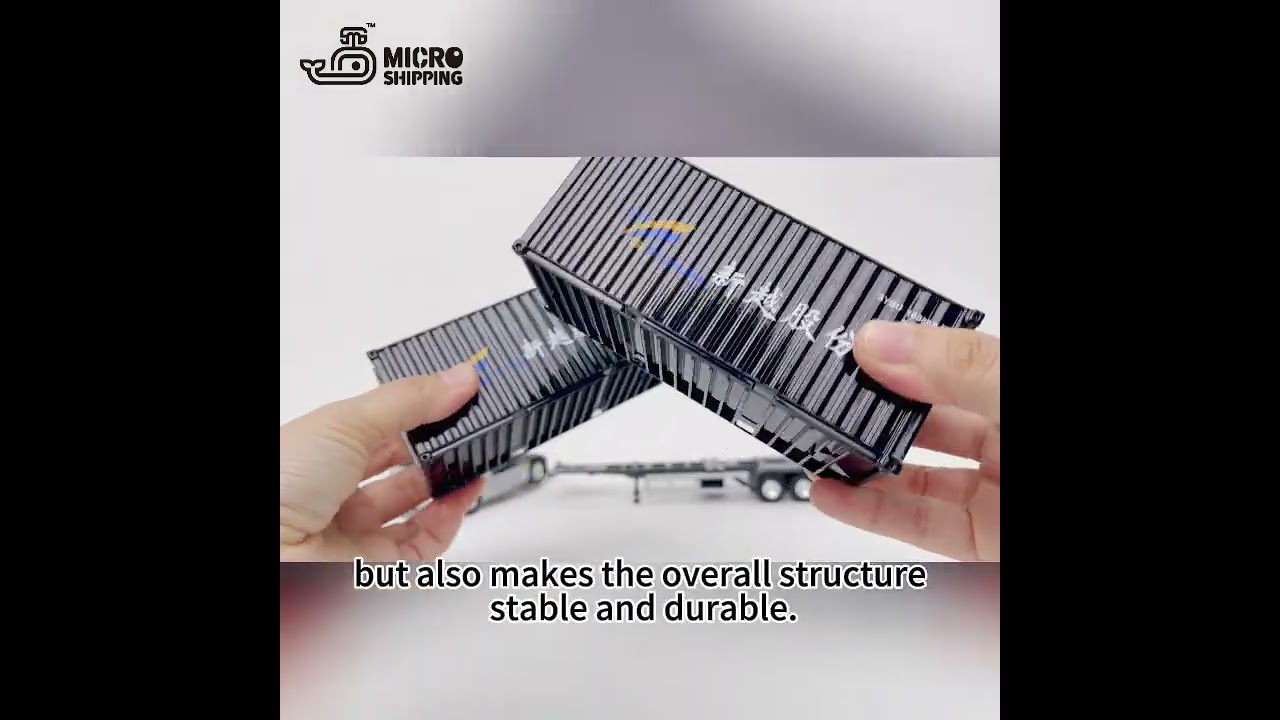 Container truck model with 2 containers