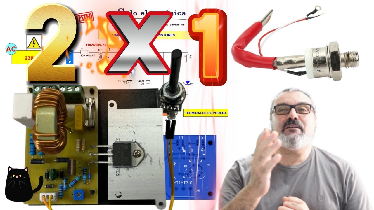 Construye y controla: Dimmer industrial y tester para triacs, tiristores y diodos. (2a PARTE)⚡🔌🤖👍🔥😁