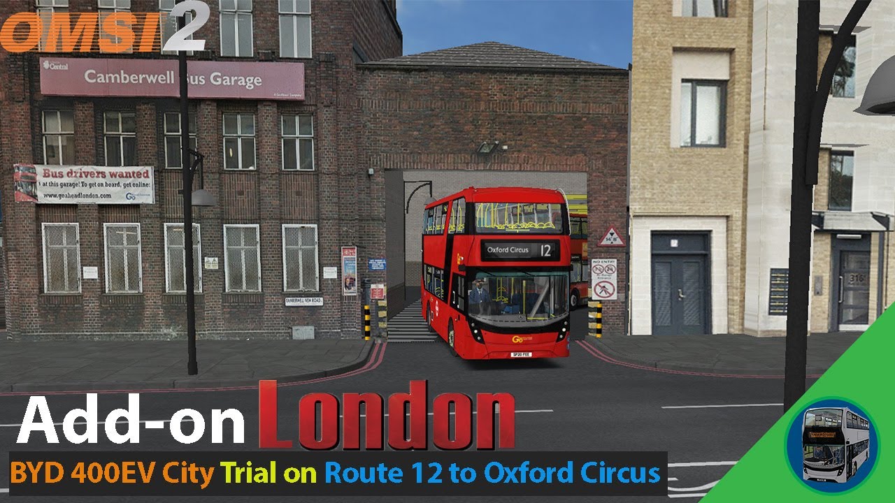 Omsi 2: BYD Enviro 400EV City (SP ADL 400MMC Repaint) | Addon London Route 12 - Trial
