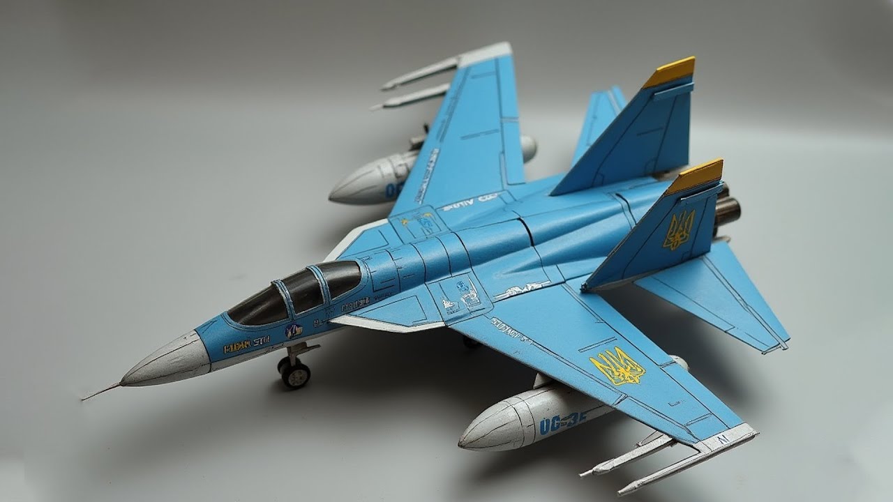 Paper model MiG-29 of the Air Force of Ukraine Ghost of Kyiv | Fighter model | Ghost of Kyiv