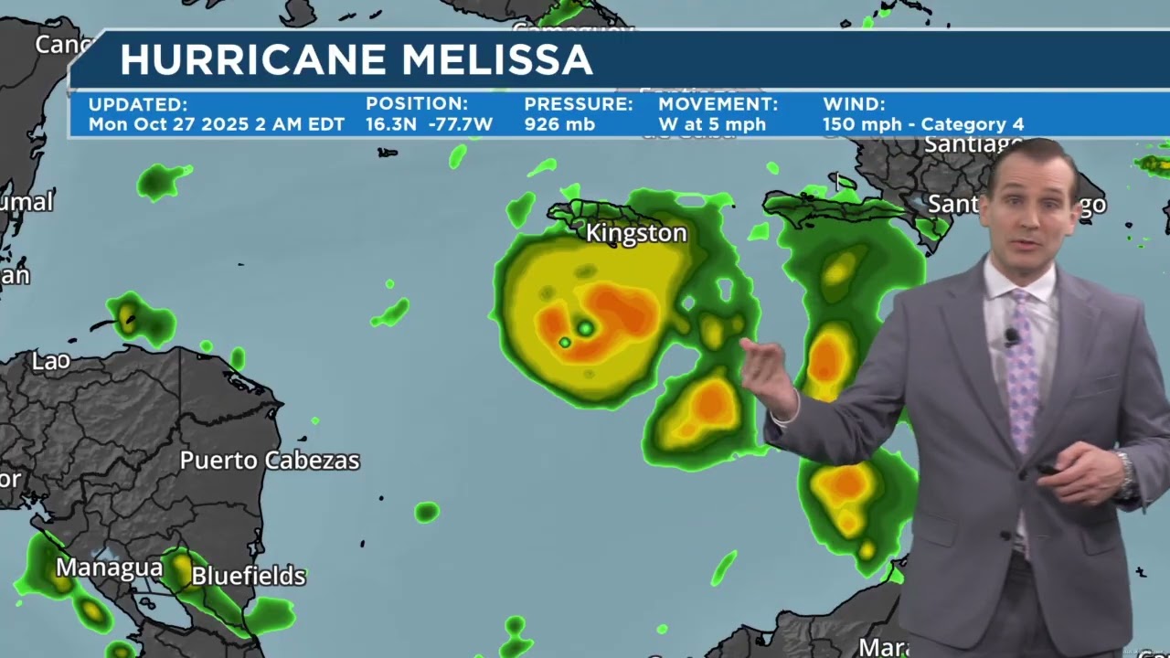 CalaWeather Storm Update: Hurricane Melissa LAST UPDATED 5am Oct 27