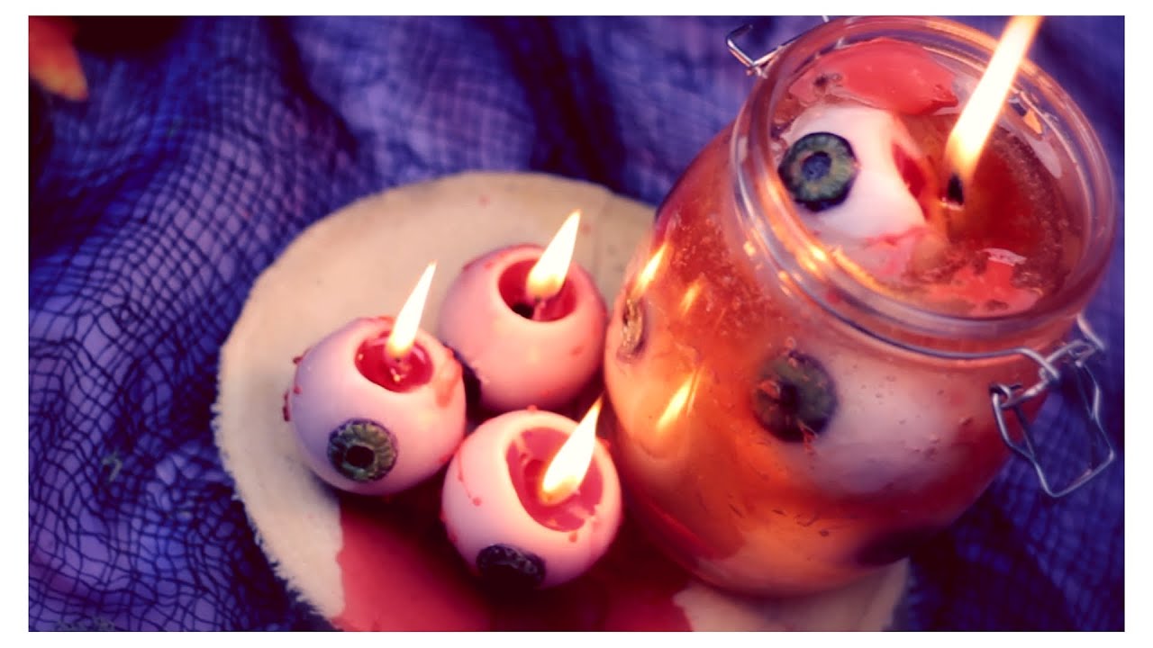 DIY: Bleeding Eyeball Candles | Halloween Room Decor