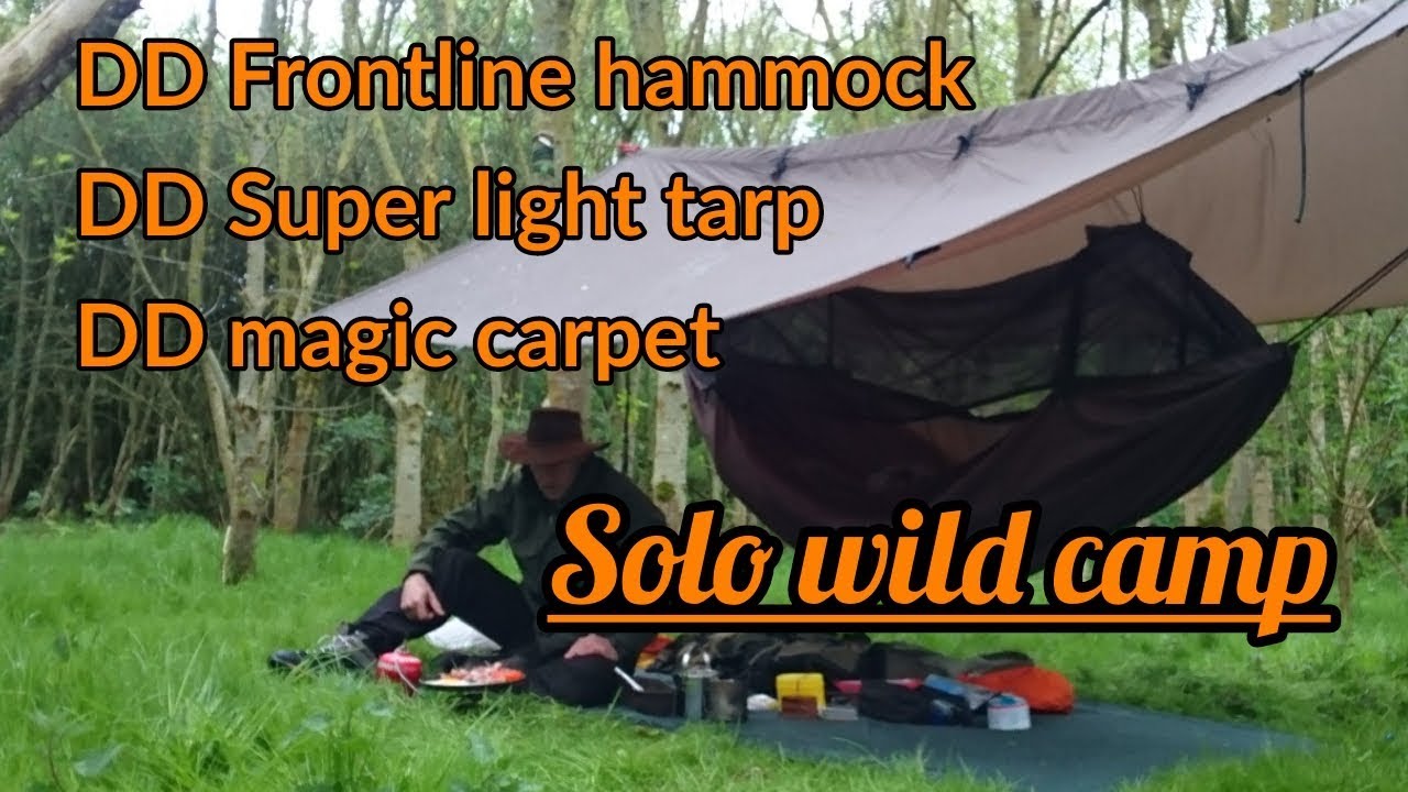 Solo hammock wild camp using DD Hammocks products