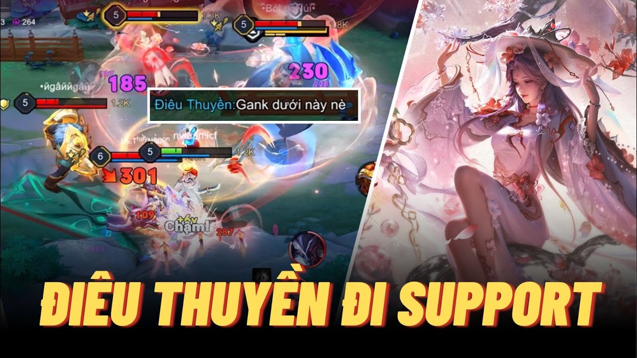 icyfoxx cầm Điêu Thuyền đi SP bất lực vì team không chịu gank để nát đường | Liên quân mobile