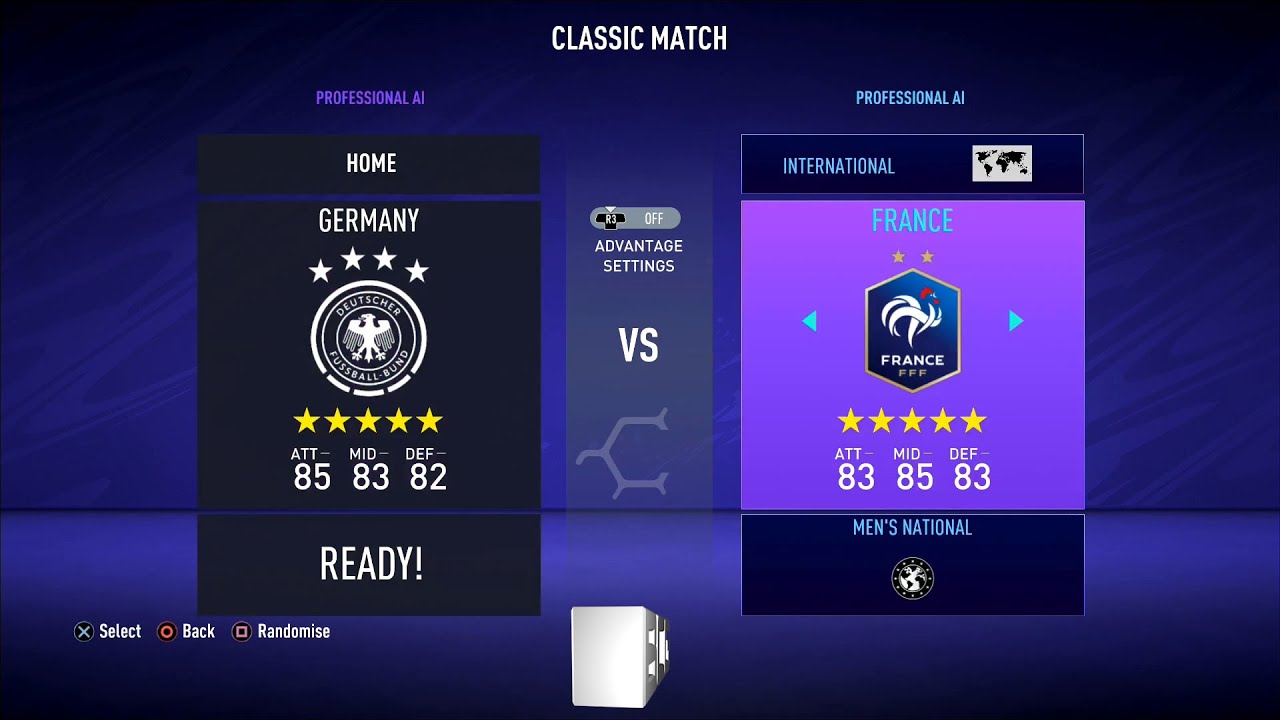 Fifa 21 Men's National Teams Ratings & Kits