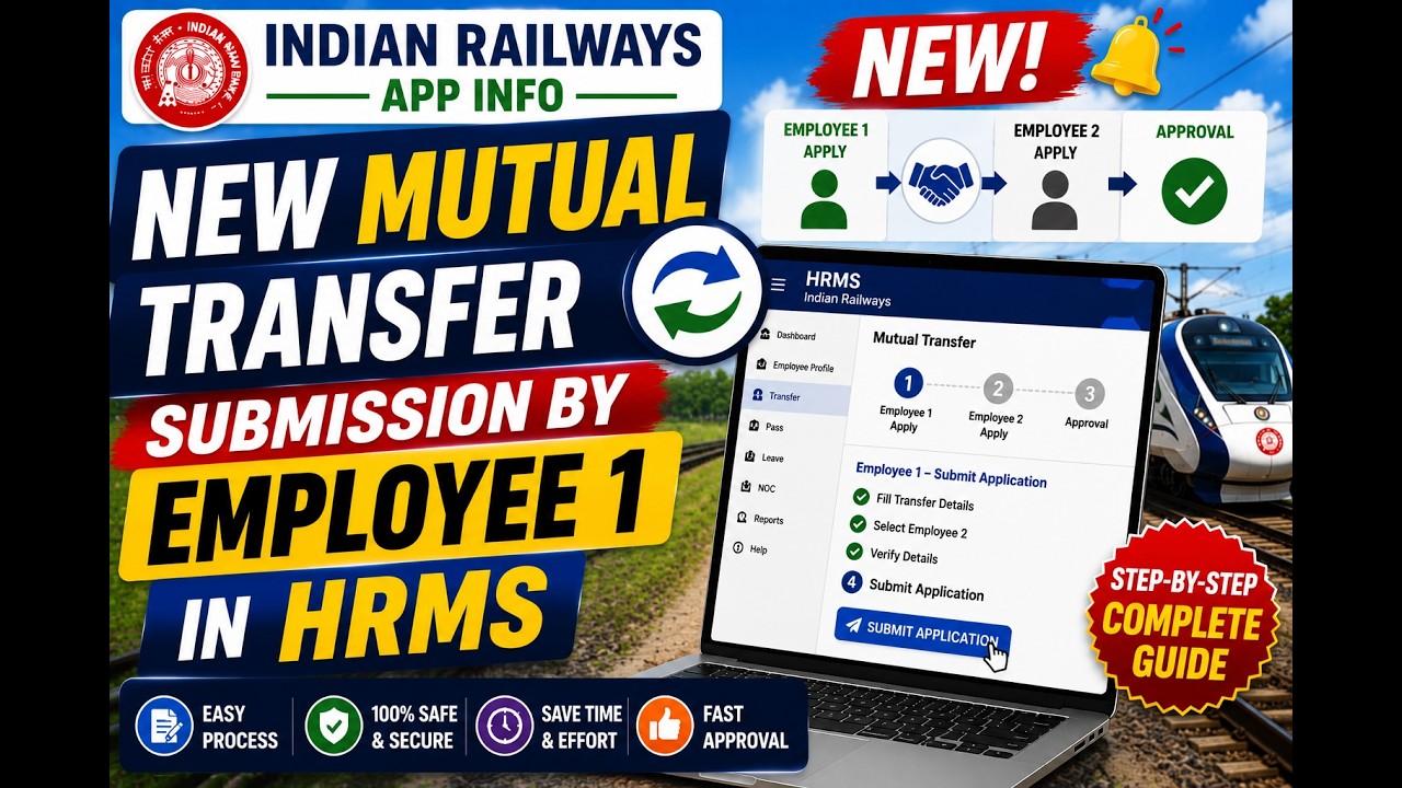 New Mutual Transfer Application Submission by Employee 1 in IR-HRMS In English