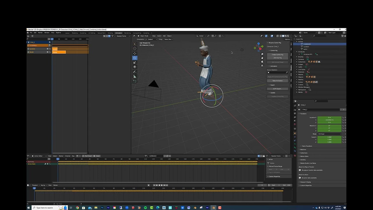 Blender combining Multiple NLA Strips into ONE NLA Strip