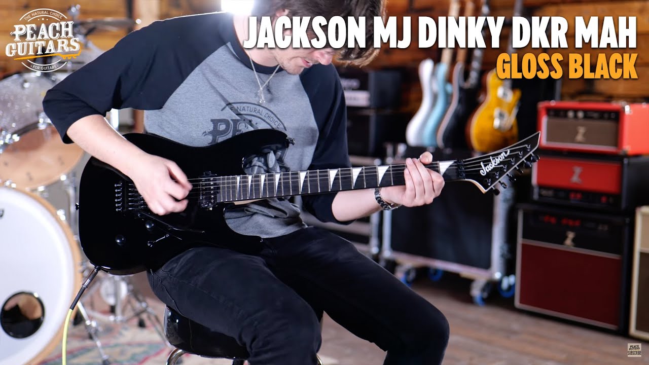 No Talking...Just Tones | Jackson MJ Series Dinky DKR MAH, Ebony Fingerboard, Gloss Black
