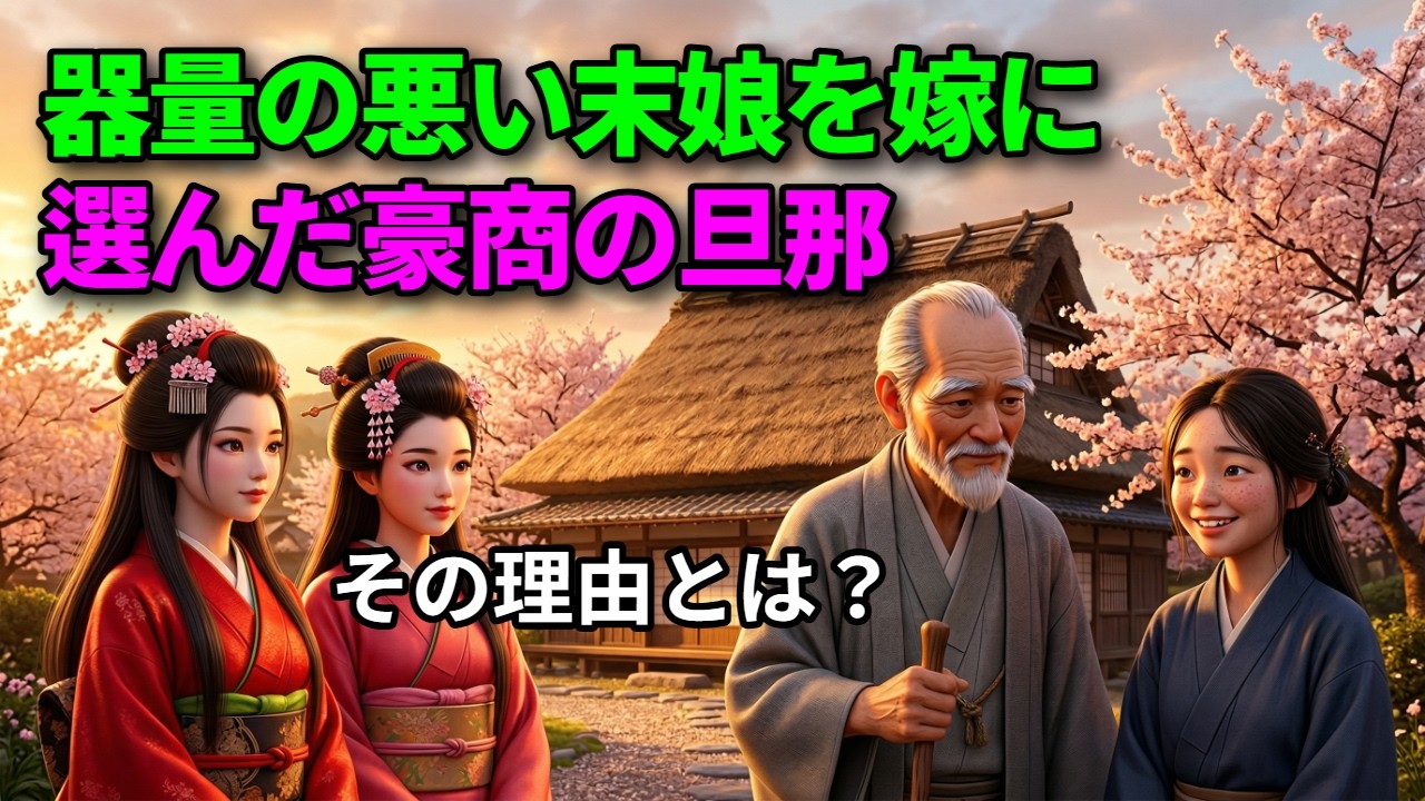 器量の悪い末娘を嫁に選んだ豪商の旦那、