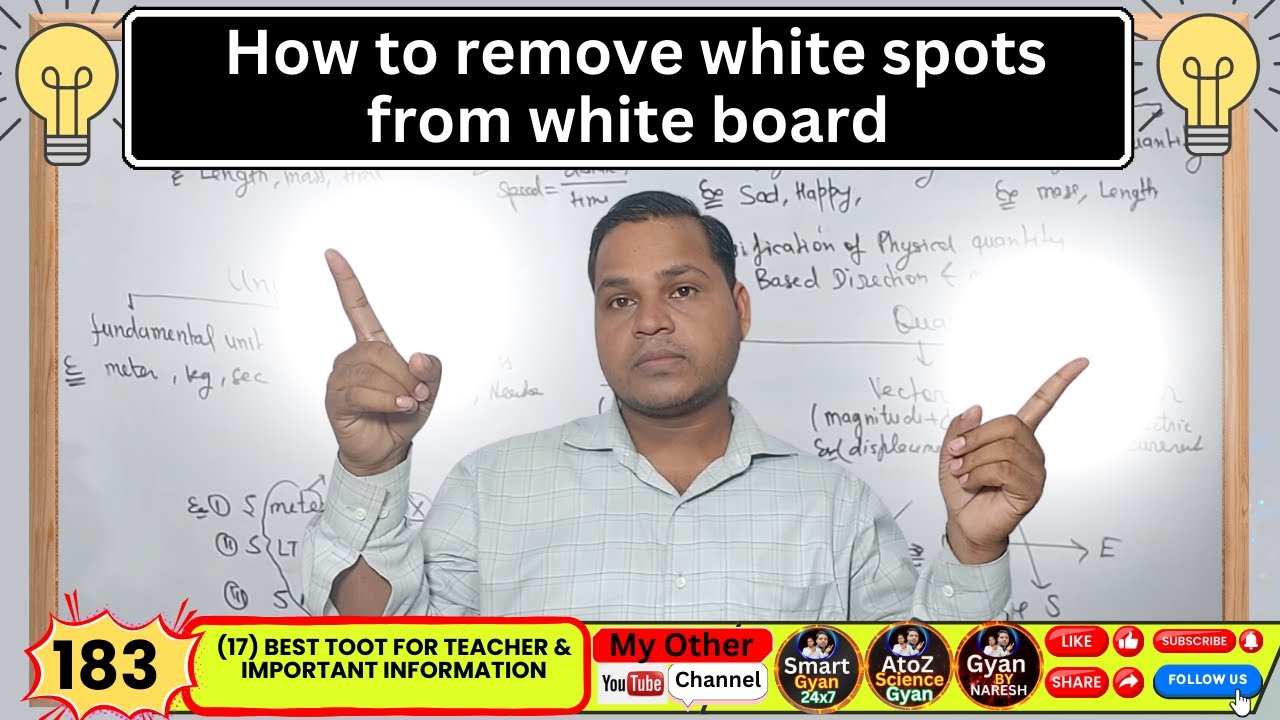 (183) How to remove white spots from white board || Light setup for whiteboard || White Board Studio