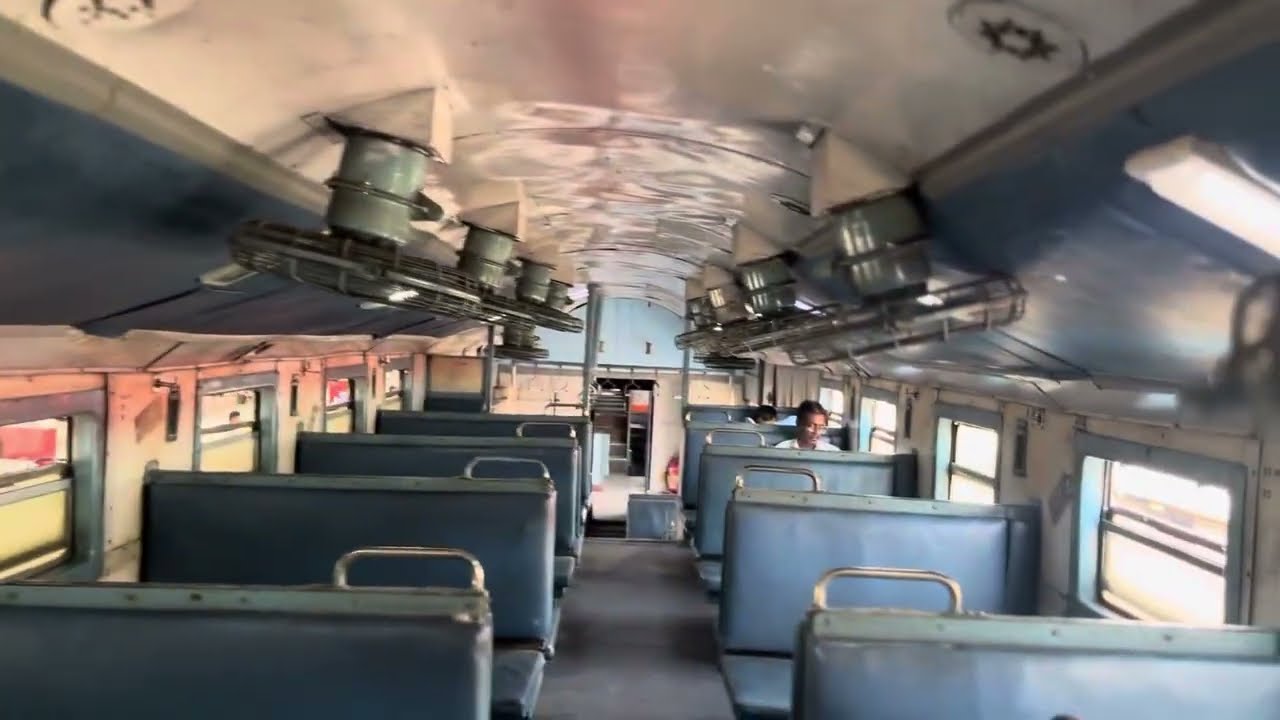 Double decker train interior - India