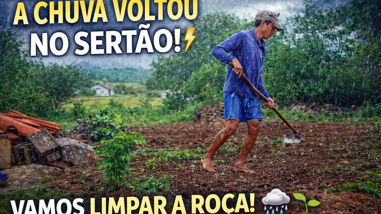 🌧️ DEPOIS DE 5 DIAS DE VERÃO, A CHUVA VOLTOU AO SERTÃO! E A LIMPEZA COMEÇOU CEDO! 🌵💪