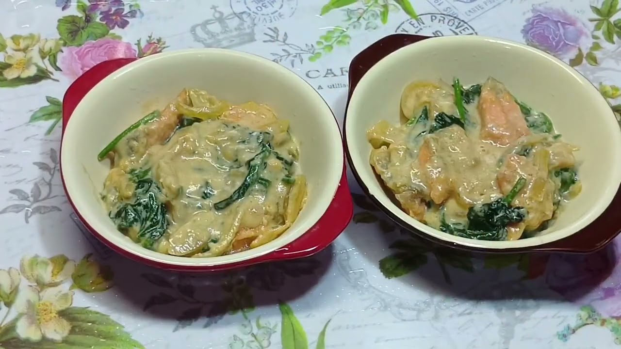 採れたほうれん草と安く買えた鮭を使って料理したら明日もこれでいいやって言えるほど美味すぎた！🤗💕