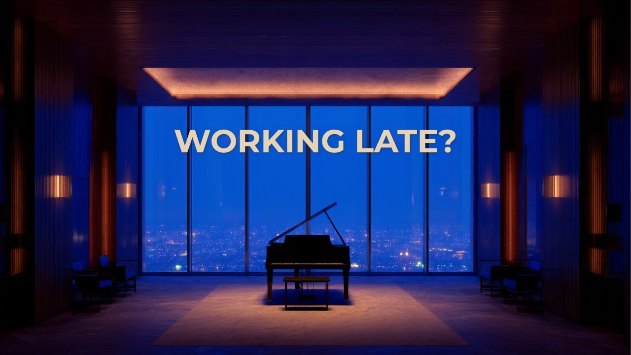 Late Desk Work Piano – Calm After Hours Focus & Night Productivity