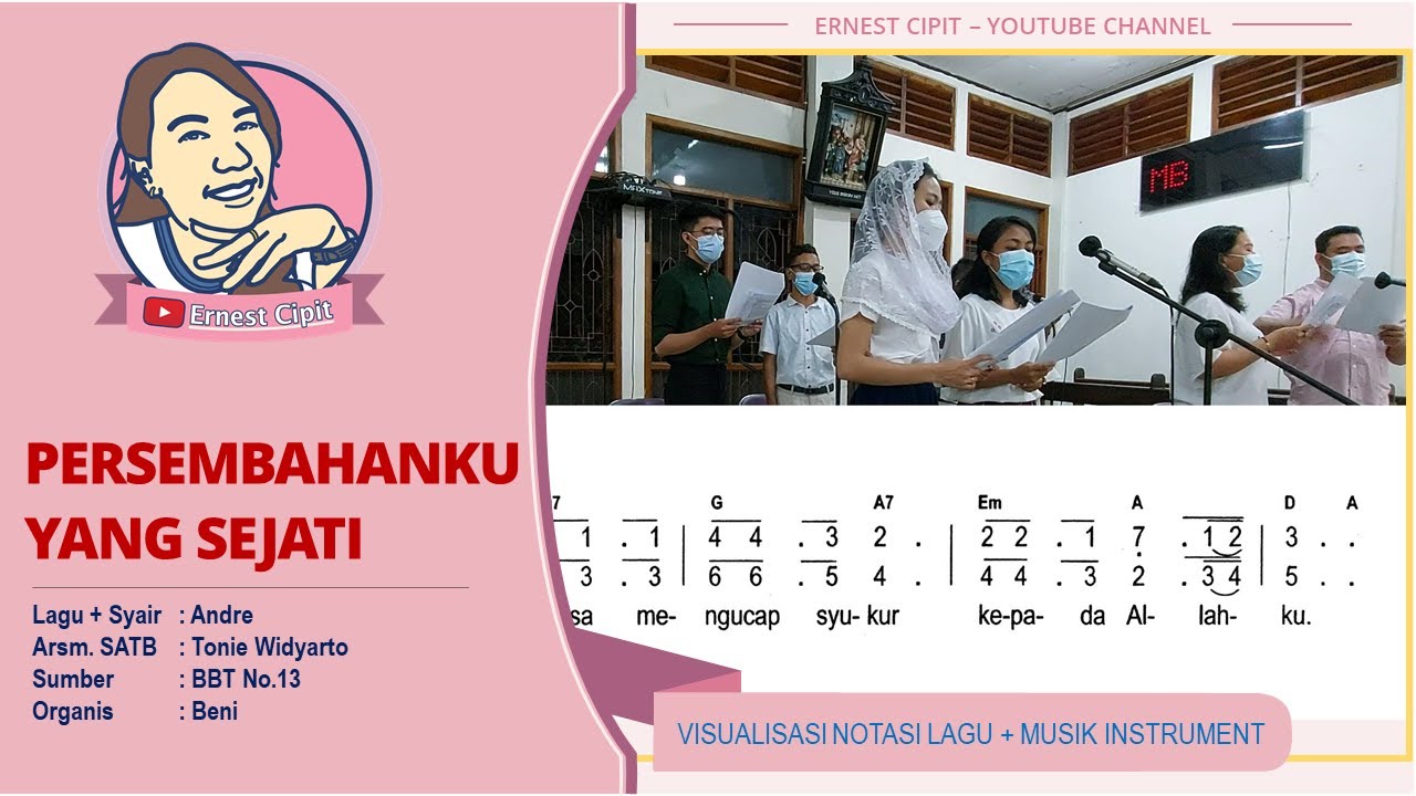 Notasi Angka Lagu PERSEMBAHANKU YANG SEJATI | SATB Choir Lagu Persembahan