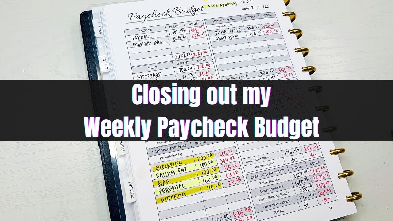 Closing out my Weekly Paycheck Budget #paycheckbudget #budgetwithme