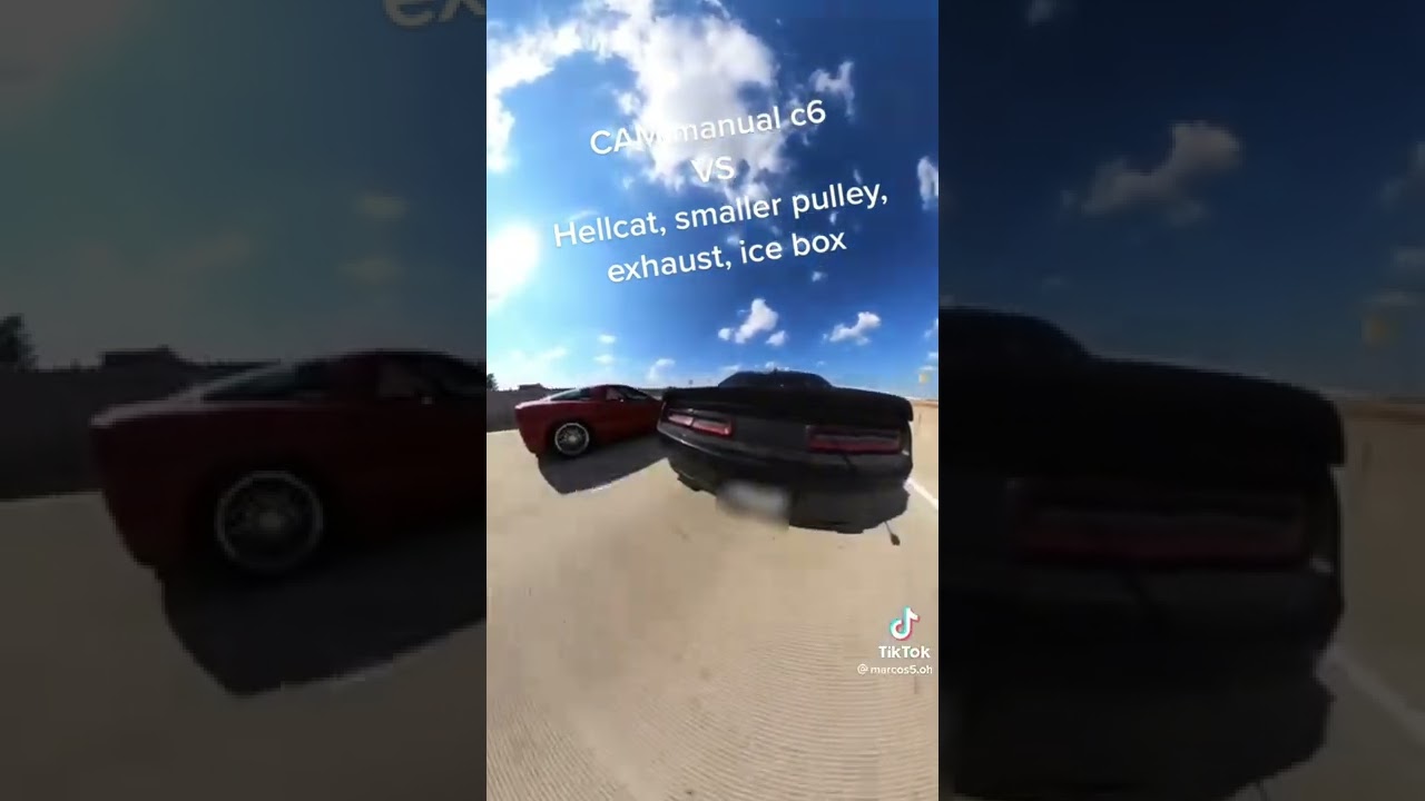 stock c6vette VS modded hellcat🌪