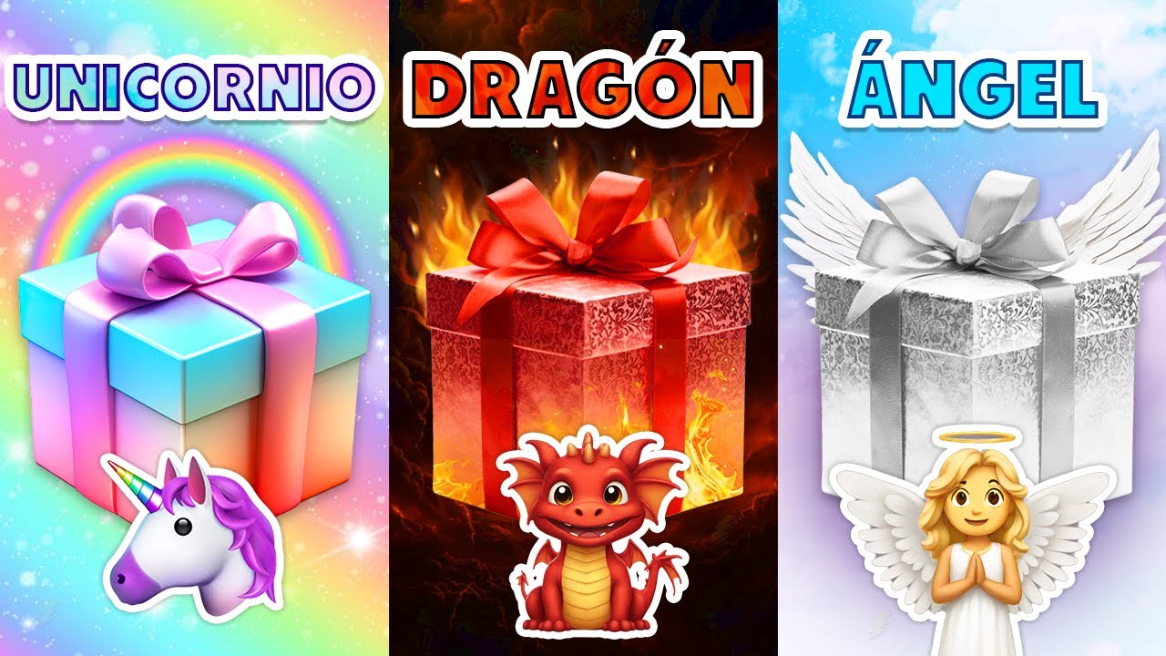¡ELIGE TU REGALO! 🎁 Unicornio, Dragón o Ángel 🦄🌈🐉👼