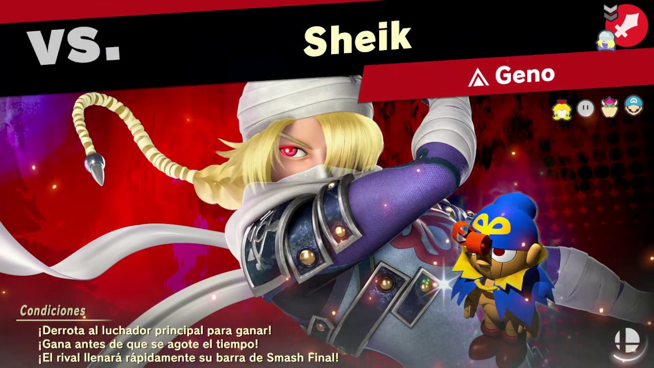 Super Smash Bros. Ultimate - Pelea contra espíritu Leyenda 4★: Geno (Modo difícil)