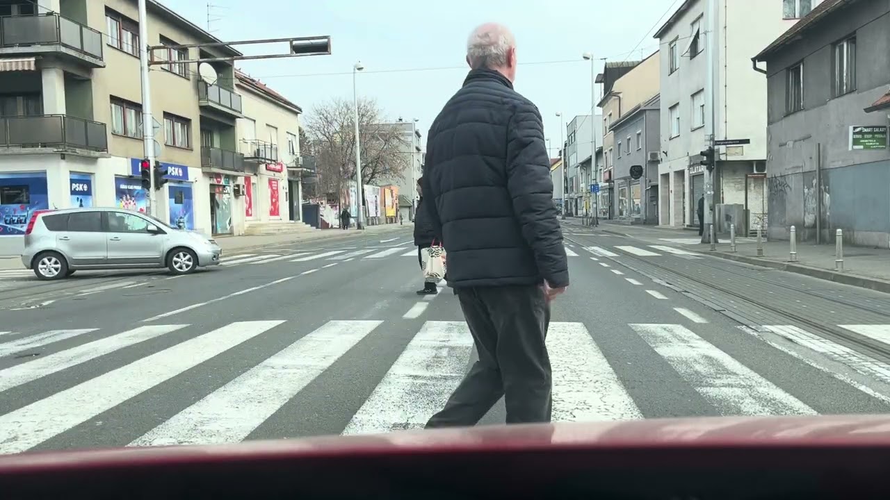 Driving on Maksimirska ulica and Avenija Dubrava, Zagreb, Croatia