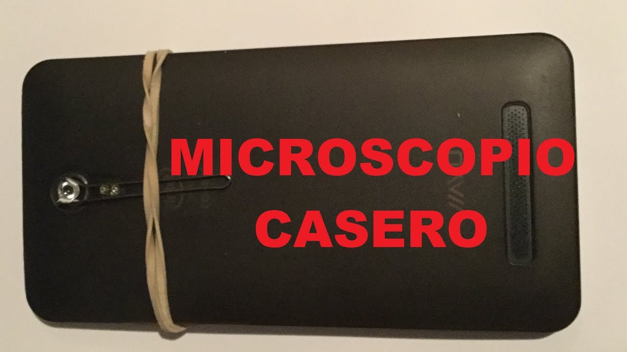 Microscopio casero con lente de reproductor DVD