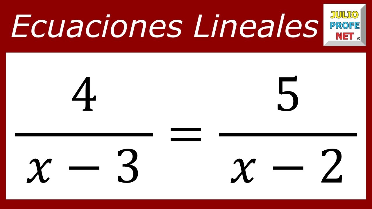 Ecuaciones lineales o de primer grado | Ej. 7 #julioprofe
