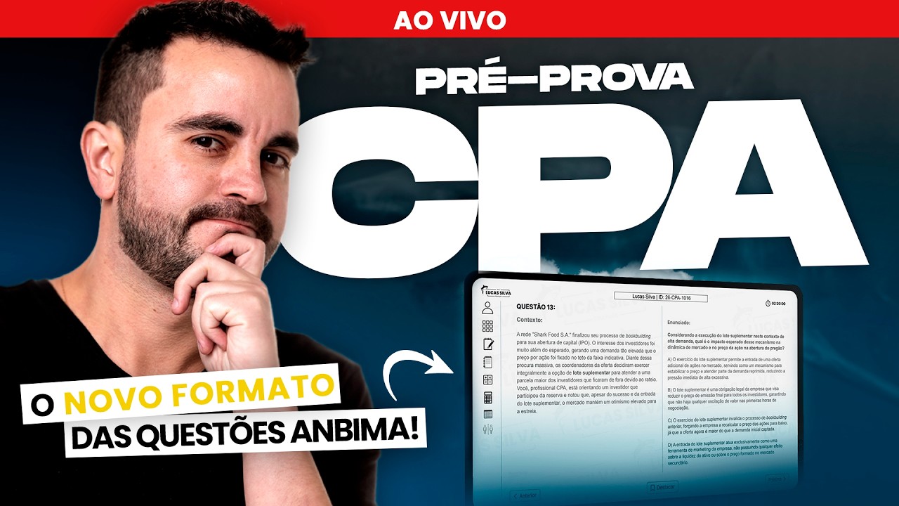 [PR&Eacute;-PROVA AO VIVO] Quest&otilde;es EXCLUSIVAS da NOVA CPA