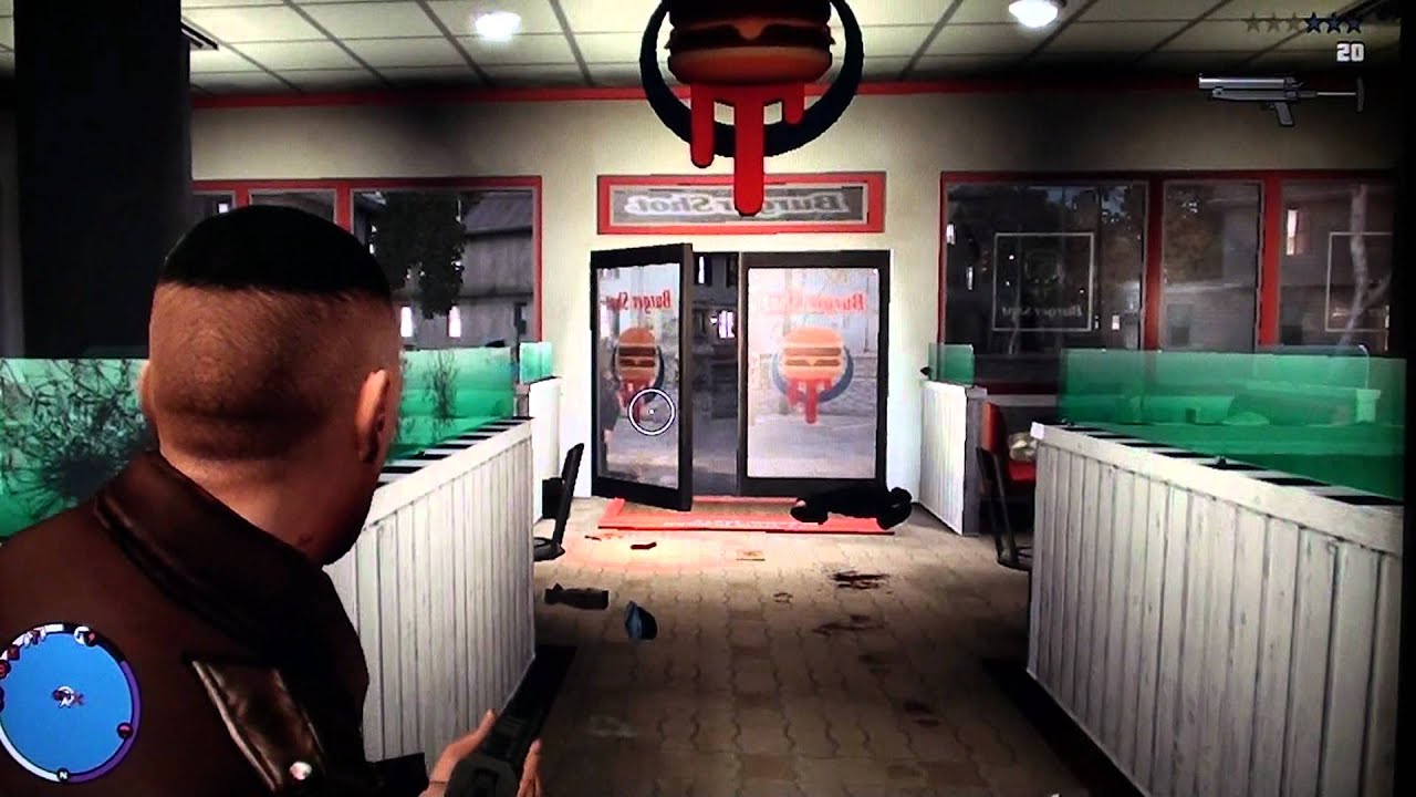 GTA IV BOGT Gameplay - Burger Shot Shootout (HD)