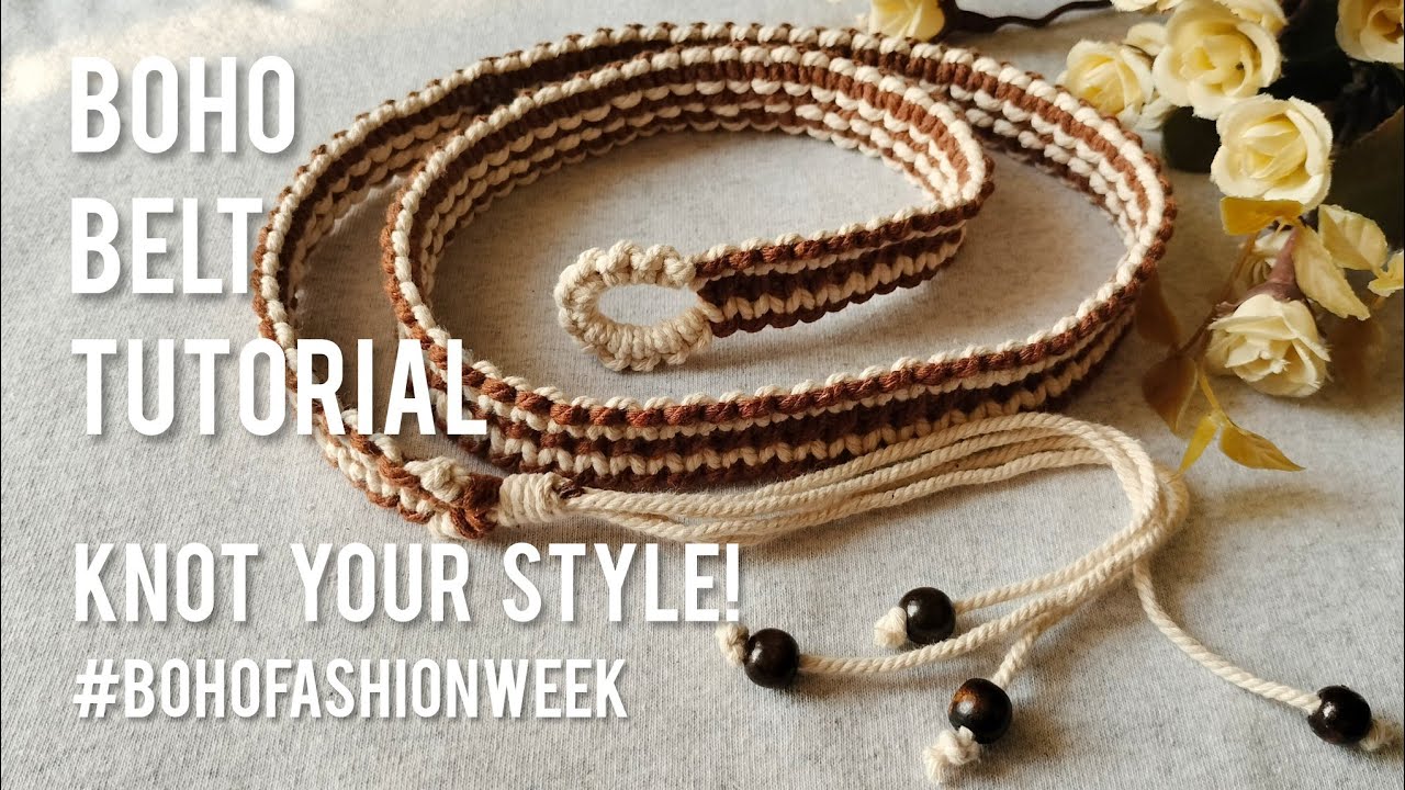 DIY Macrame Belt Tutorial | Easy Step-by-Step Tutorial for Beginners (Boho Fashion Week Ep 4)