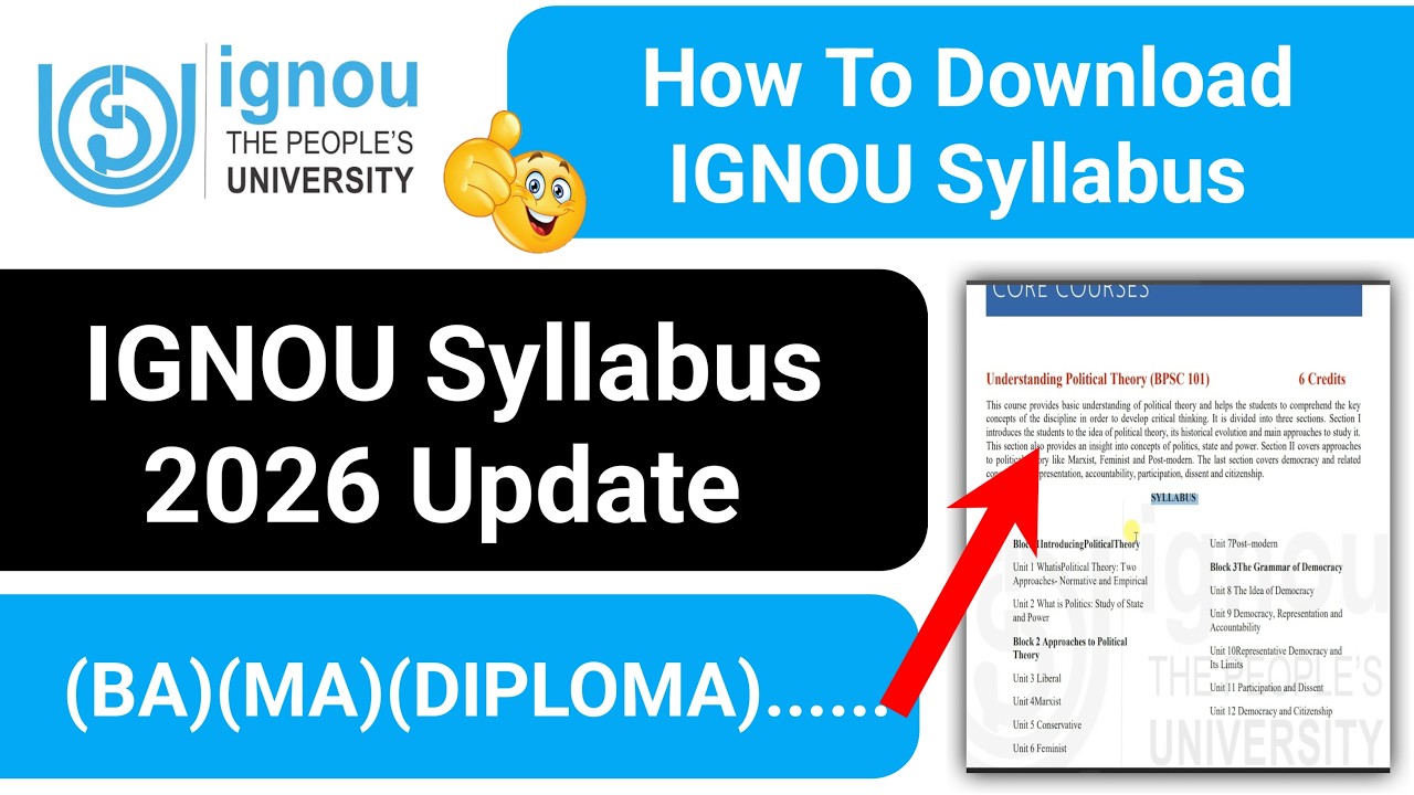 IGNOU Syllabus 2026 Update | IGNOU Syllabus कैसे निकले?? How to Download IGNOU syllabus