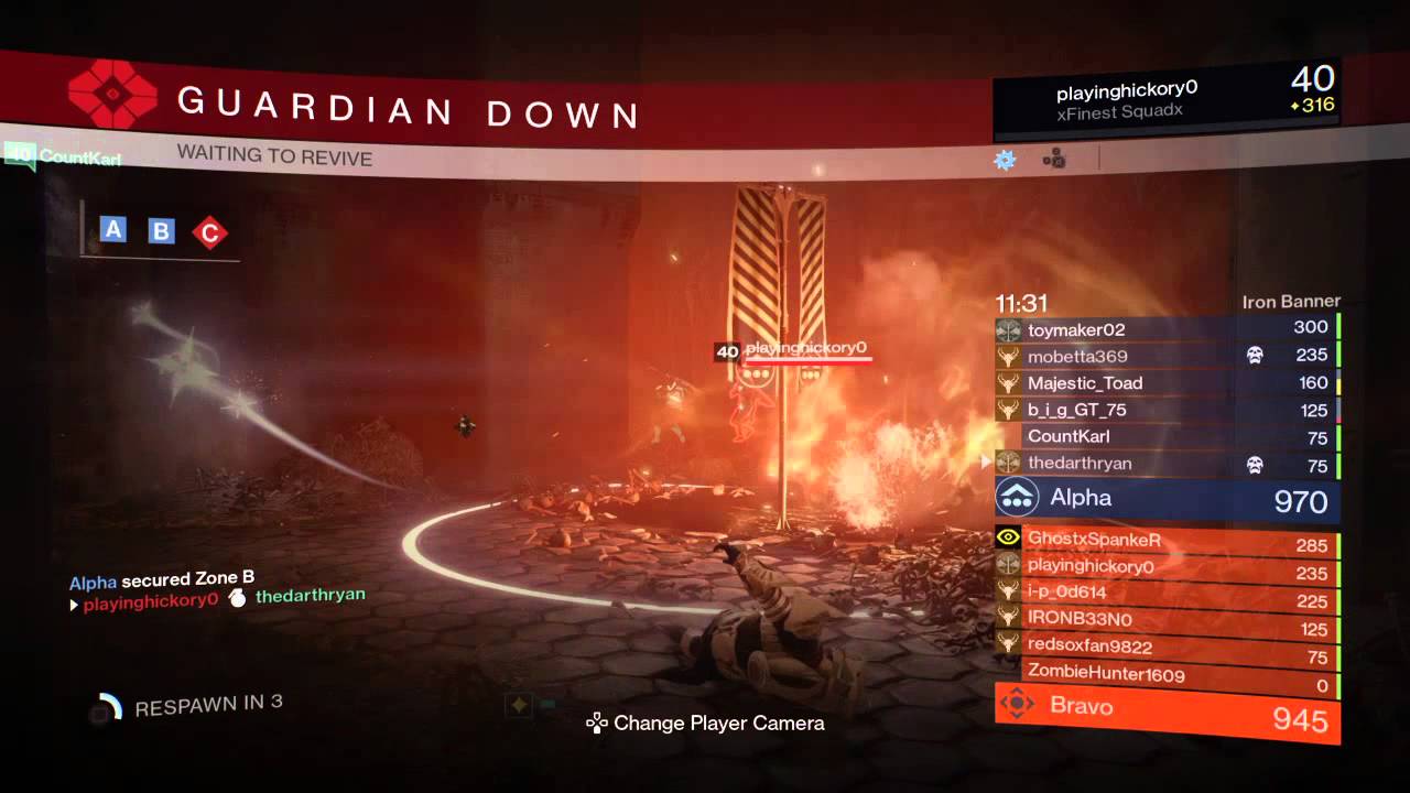 Destiny WTF moment: Lightning grenade gets stuck on skip grenade