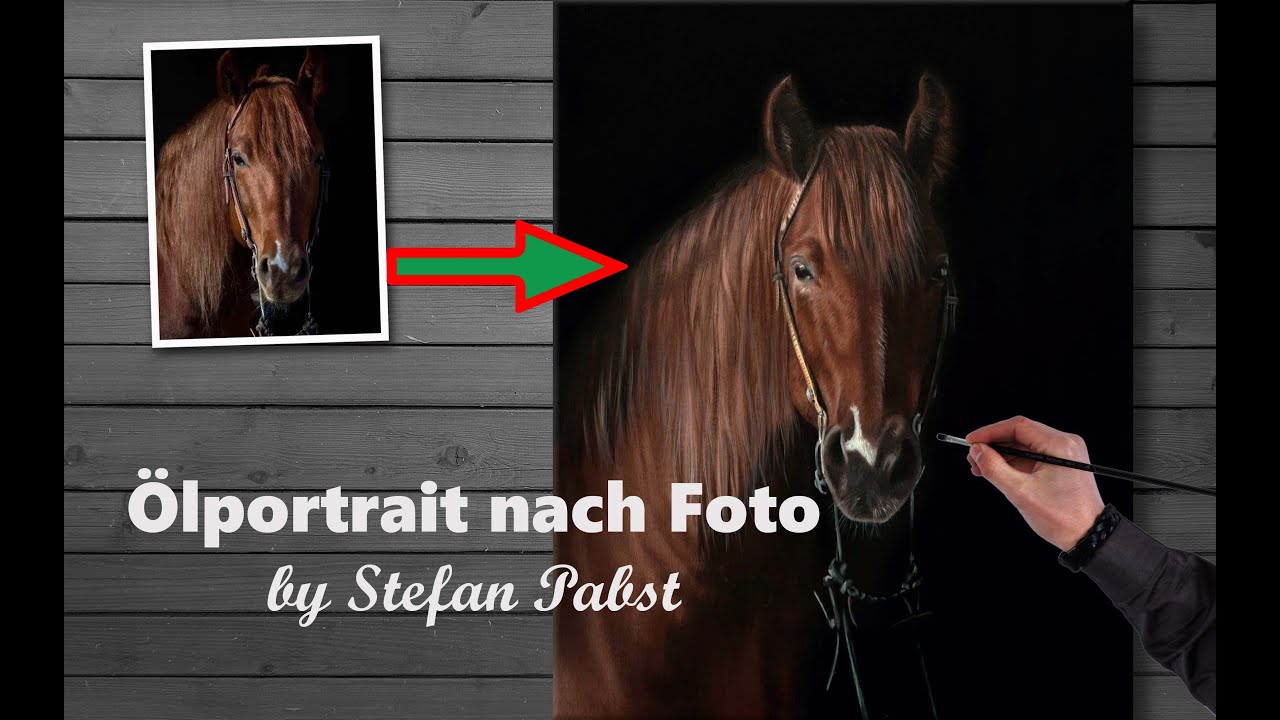 Realistische Ölmalerei eines Pferdeportraits 🎨🐴