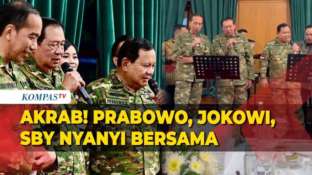 Prabowo, SBY, Jokowi Nyanyi Bareng di Retret Kepala Daerah
