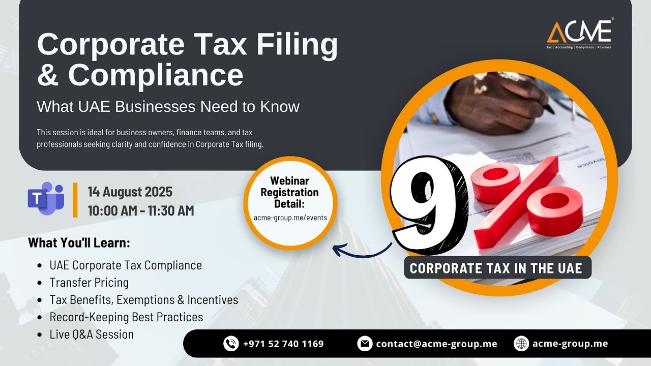 Important Corporate Tax Updates Corporate Tax Filing and Compliance | ACME Group