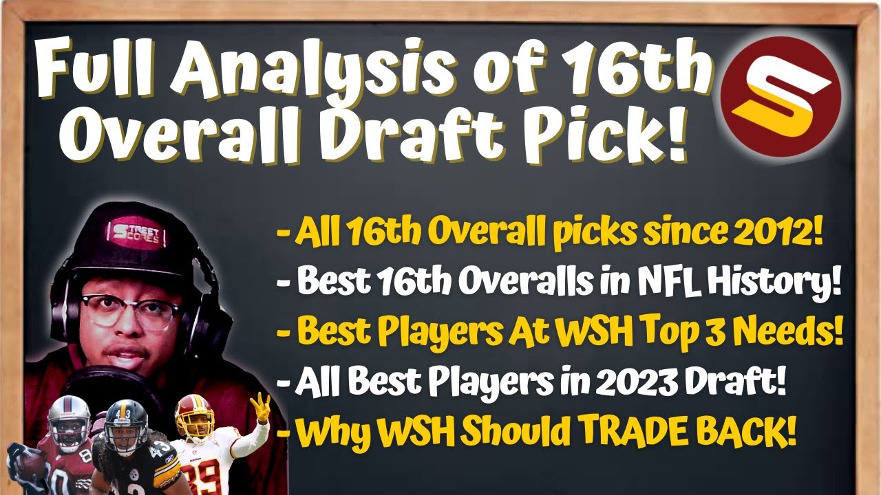 WSH TRADE BACK?! NFL Draft 16th Overall Pick Analysis! History Breakdown! Top Players at WSH Needs!