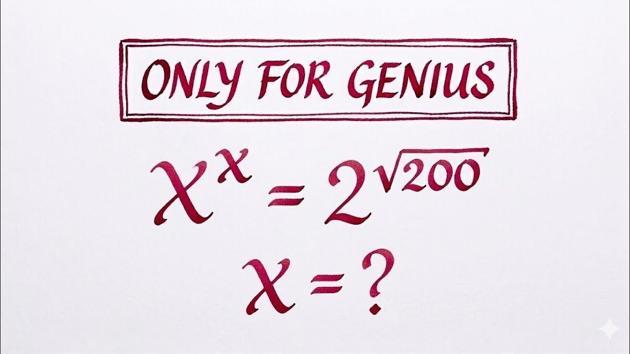 A Nice Math Olympiad Problem | Solve for x in seconds!