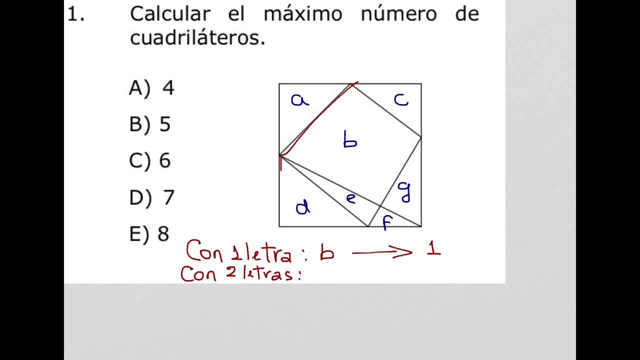 Como contar figuras asignando letras, conteo de figuras
