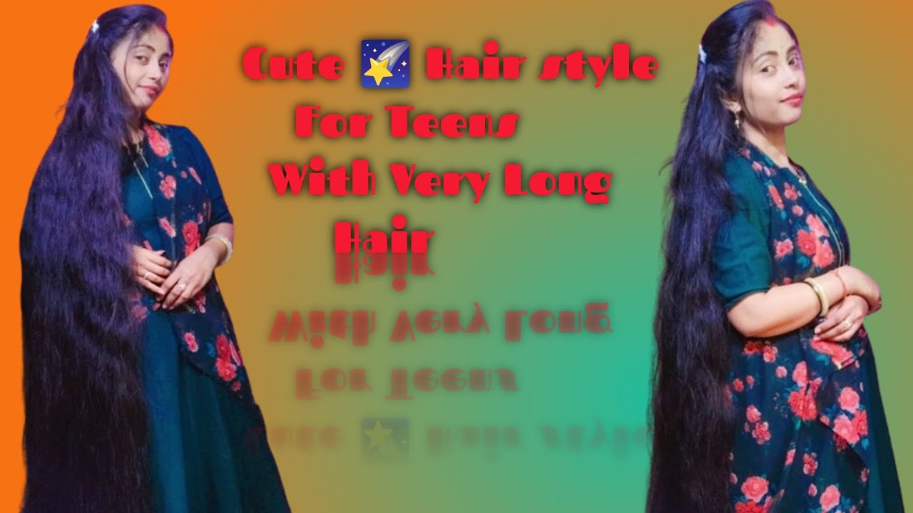 teenagers open long hairstyles & long braid hairstyle#longhair#hairstyle#viralvideoes#thikhair.