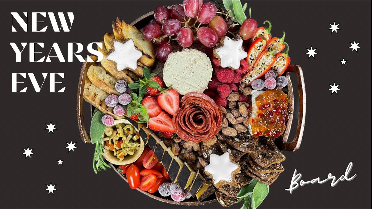 New Years Eve Charcuterie and Cheese Board for an Intimate Setting
